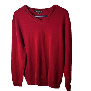 Britches Merino Wool Blend Red V-Neck Sweater size large